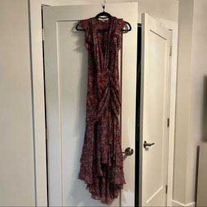 Veronica Beard Red Floral Maxi Dress